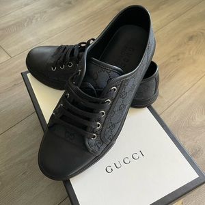 GG Monogram Calfskin Low Top Sneakers Mens